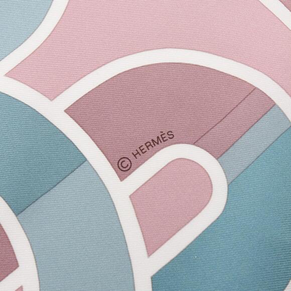 HERMES Pink Silk Scarf - Picture 2 of 5